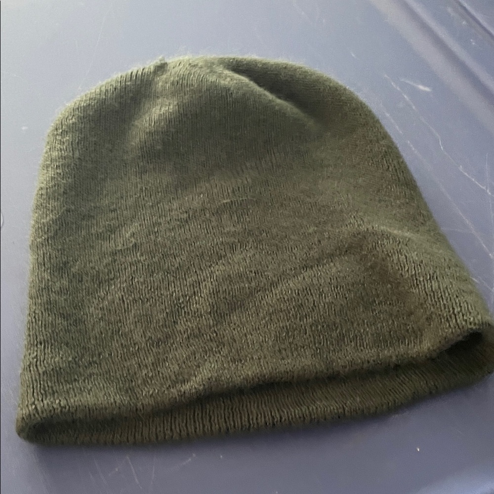 Olive Green Knit Beanie